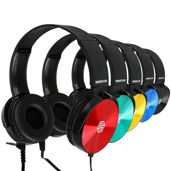 Auriculares Kids Paquete De 5 Unidades Para Viajes Al Aula
