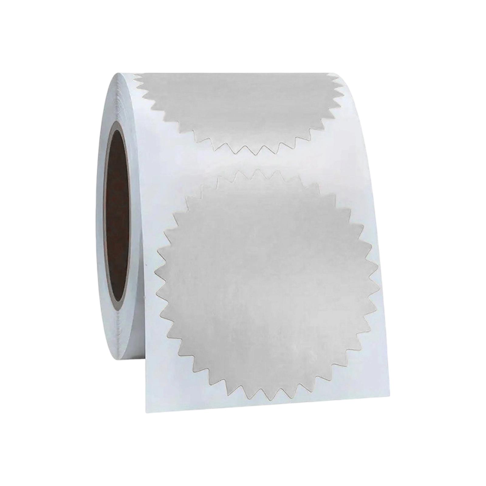 Magideal - Pegatina De Premio, Pegatina De Certificado De Distinción, Etiqueta En Relieve, Pegatina Adhesiva Metálica, Cinta De Papel, Ideal Para Ceremonias De P Plata