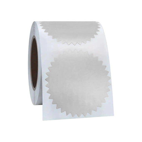 Pegatina de premio, pegatina de certificado de distinción, etiqueta en relieve, pegatina adhesiva metálica, cinta de papel, ideal para ceremonias de p Plata