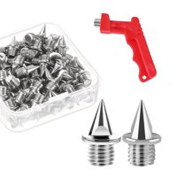 Ioensy - Spikes De Zapatería De Track De 60 Piezas Atletismo De Atletismo Para Correr Para Adultos Deportivos Plateado