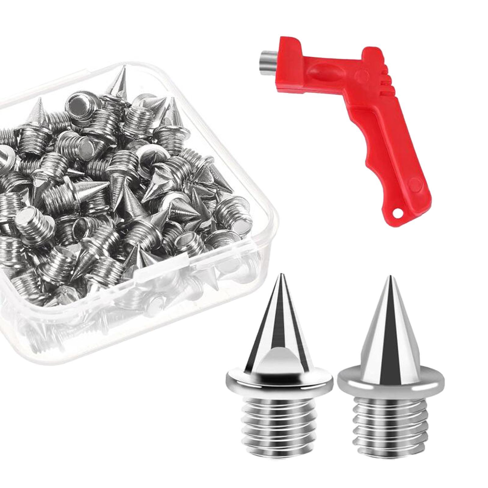 Ioensy - Spikes De Zapatería De Track De 60 Piezas Atletismo De Atletismo Para Correr Para Adultos Deportivos Plateado