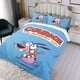 thumbnail image 3 of Coraje, el Perro Cobarde Conjunto de sábanas temático, trío de piezas, cómodo y amigable con la piel, diseño único, regalo de decoración para el hogar para familiares, amigos y fans,173cm *218cm, 3 of 6