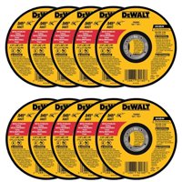 Disco De Corte Dewalt Dw8062 Para Amoladora Angular De Metal, 4.5 Pulgadas, Paquete De 10