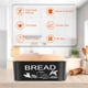 thumbnail image 5 of Caja De Pan De Metal Negro De Gran Capacidad, Que Mide 12,99 Pulgadas X 7,08 Pulgadas X 4,72 Pulgadas, Con Una Tapa De Rebanada De Bambú, Adecuada Para Almacenamiento Y Organización En La Cocina., 5 of 7