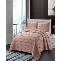 Tengfei - Cobertor Colcha Quilt Tufting De Lujo Suave King