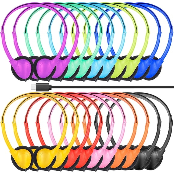 Auriculares GDBOMA USB‑C con cable, paquete de 50 para escuela