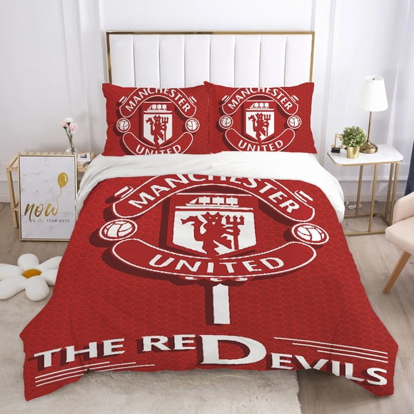 v148 Bed Sheets U-uniteds fc Bear Cover Double Comforter Bedding Sets Bedding Set Duvet M-manchesters Cover Queen Comforter Sets Quilt 3-Piece Bedding Set (1 Duvet Cover + 2 Pillow Shams) Bed Sheets j