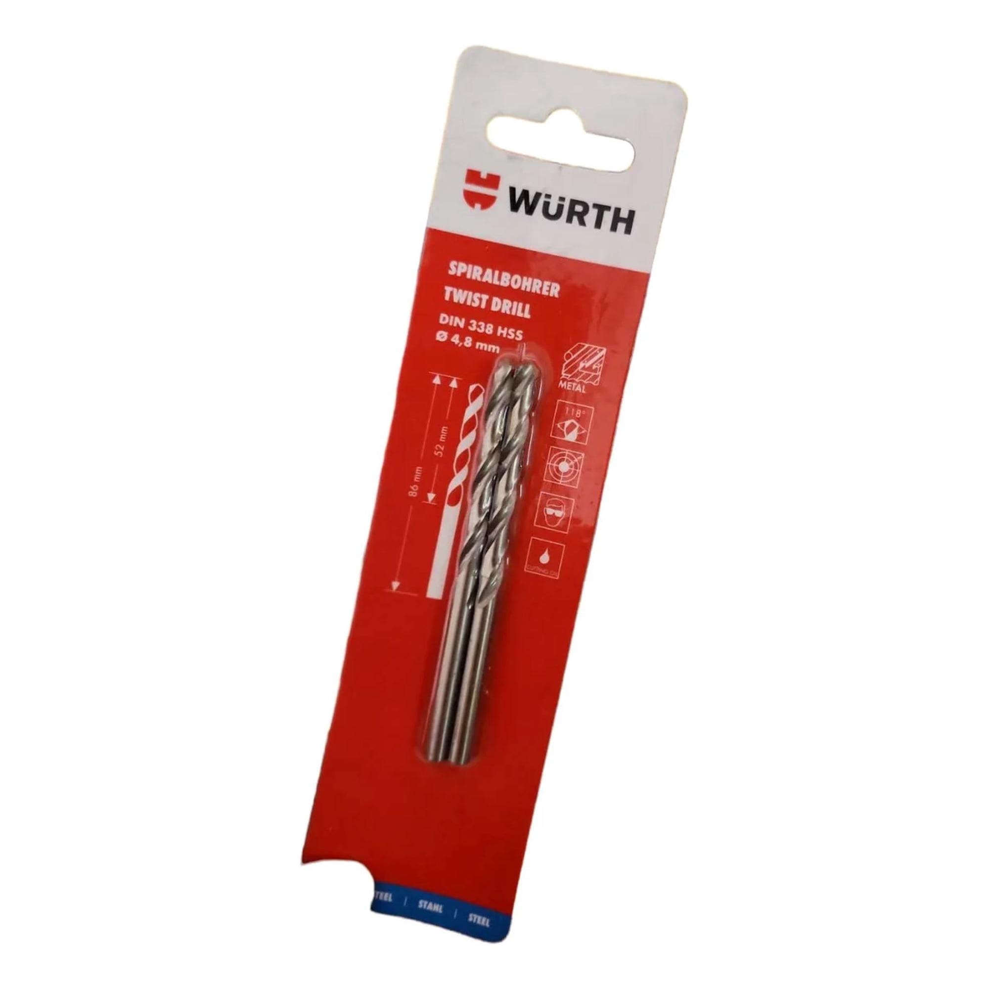 Broca Avellanadora Metalfer Hss Cobalto 4.8mm Metal Acero Din 338 Rn
