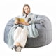 thumbnail image 1 of Sillón Puff De Espuma Viscoelástica De Terciopelo 91 Cm Gris, 1 of 8