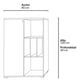 thumbnail image 4 of Gabinete Medio 1 Puerta Librero 80x40x120 Blanco, 4 of 4
