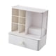thumbnail image 5 of Organizador de escritorio pequeño Organizador de almacenamiento con cajón Cajón cosmético Caja de tocador Accesorios de joyería Caja de almacenamiento blanco, 5 of 5