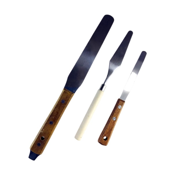 3x cuchillo de pintura cuchillos de pintura al óleo Mulifunción Mezcla de color de color mechón Mezcla de paletas Mezcla para suministros de mezcla de