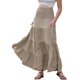 thumbnail image 1 of INSPIRE CHIC Faldas Maxi de Verano para Mujeres 2026 Cintura Alta Elástica Falda de Playa Línea A con Bolsillos XL Caqui, 1 of 6