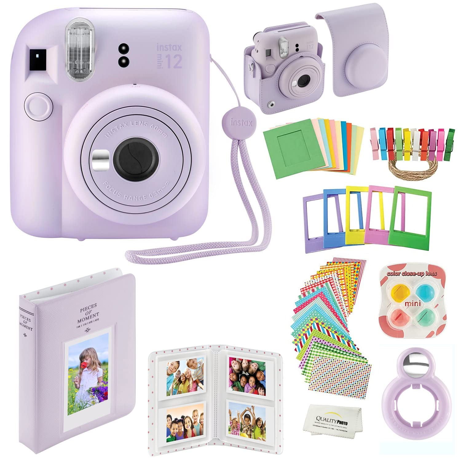 Cámara Instantánea Fujifilm Instax Mini 12 Lilac Purple Con Accesorio