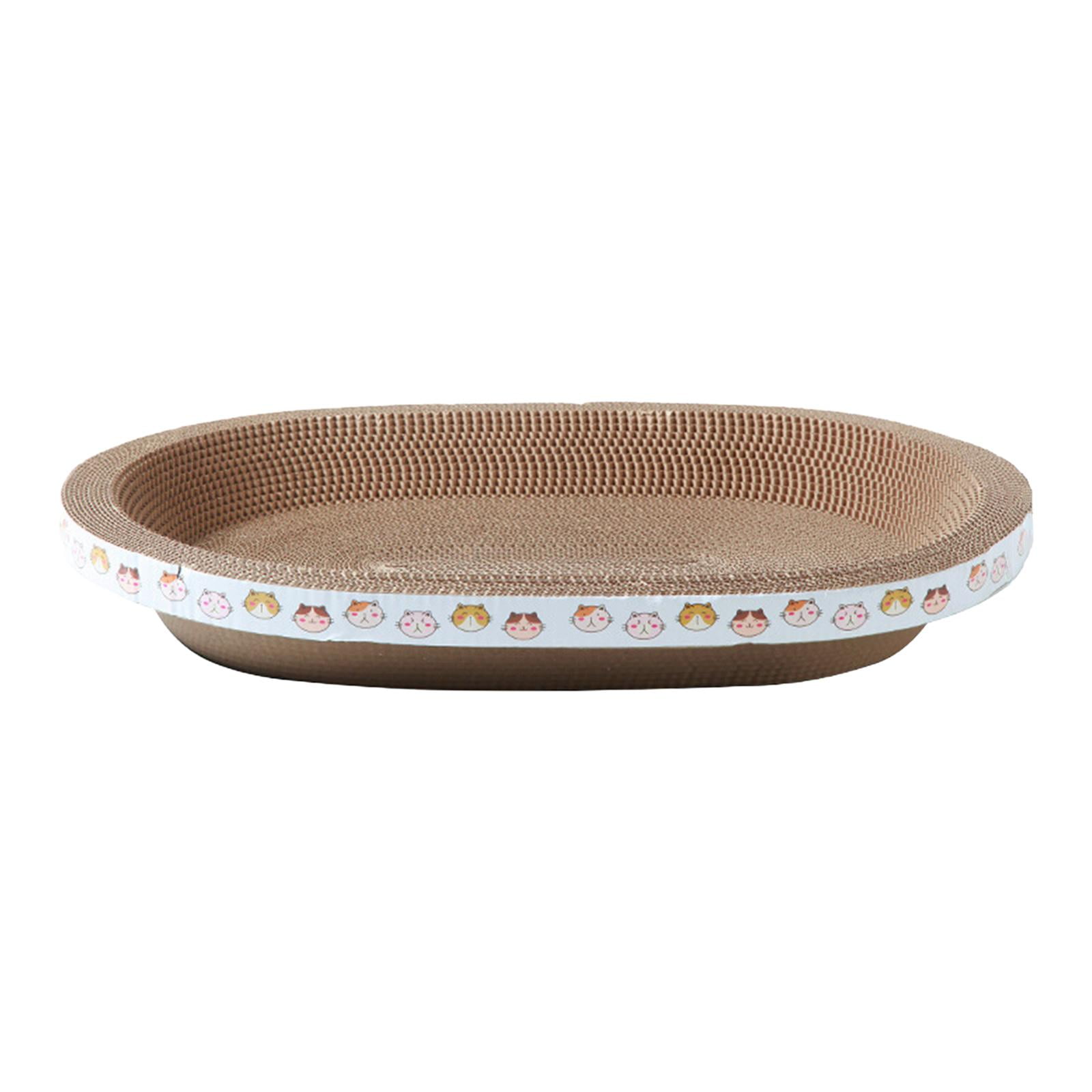 Cama Rascadora Ovalada Para Gatos De Interior, Tabla Rascadora Con Garra Para Moler, 50cm X 32cm