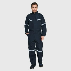 Jayson - Overol Poplin Con Reflectante Azul Marino Xl