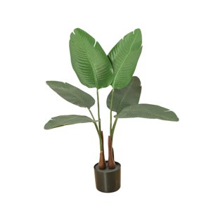 Magideal - Plantas Artificiales Decorativas Plantas Artificiales En Maceta Planta Artificial En Maceta Para Entrada Jardín Oficina Hogar Regalo De Inauguración Palma Viajera