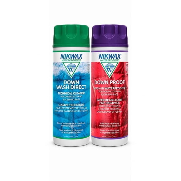 Paquete Duo-Pack Nikwax Down de 300 ml para limpieza e impermeabilización