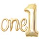 thumbnail image 1 of Globo CYHTHSY 40 pulgadas blanco dorado número 1 y letra One, 1 of 6