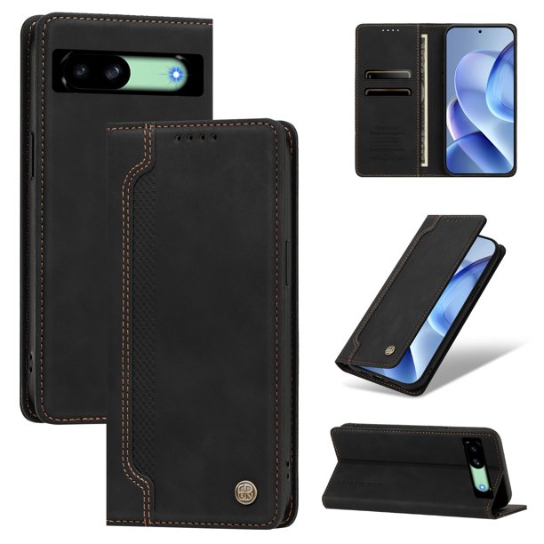 Funda Billetera para Google Pixel 8A Imán y Resistente Negro