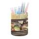 thumbnail image 1 of Los Tipos Malos-theme Cylinder Pen Holder Pencil Organizer with Flannel Lining PVC Leather Material Cardboard Base for study work 10*8CM, 1 of 6