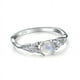 thumbnail image 3 of Gorgeous Sterling Silver Rainbow Moonstone Thumb Ring - Perfect for Women's Minimalist Style!, 3 of 4