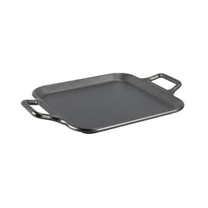 Griddle Lodge Bold De Hierro Fundido Sazonado De 30 Cm Con Asas Circulares