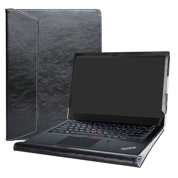 Funda para laptop Alapmk para Lenovo ThinkPad de 14" en negro, cuero PU