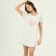 thumbnail image 1 of Camisa de Dormir Emilia Manga Corta Gris Melange, 1 of 5