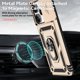 thumbnail image 4 of Funda Resistente Anillo Soporte Xiaomi Note 14 4G Privacidad Cámara Montaje Magnético Oro, 4 of 5