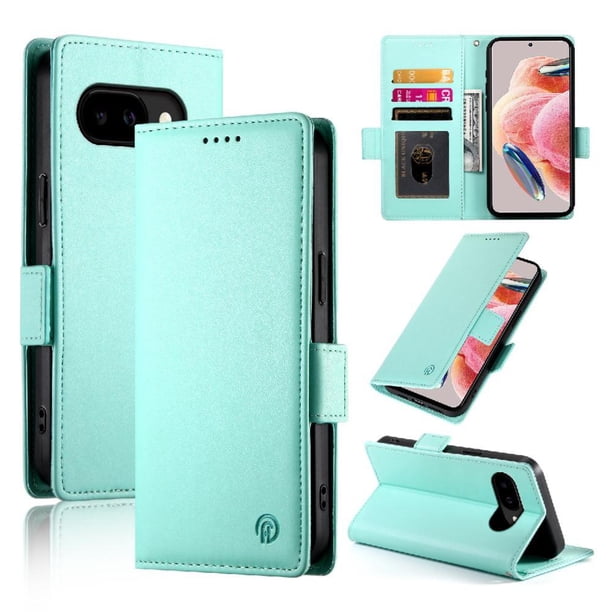 Funda Cartera Magnética con Tarjetas y Soporte para Google Pixel 10A Verde