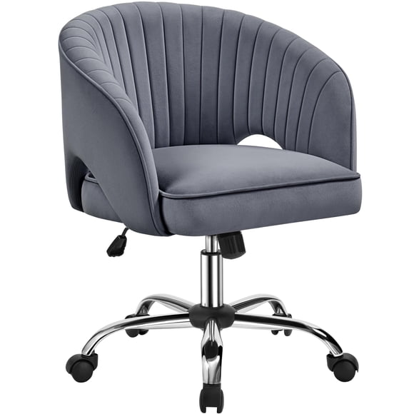 Silla de Oficina Yaheetech Terciopelo Gris