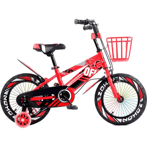Genérico - Bicicleta Mountain Bike Luces Led Y Colores Aro 12 Rojo