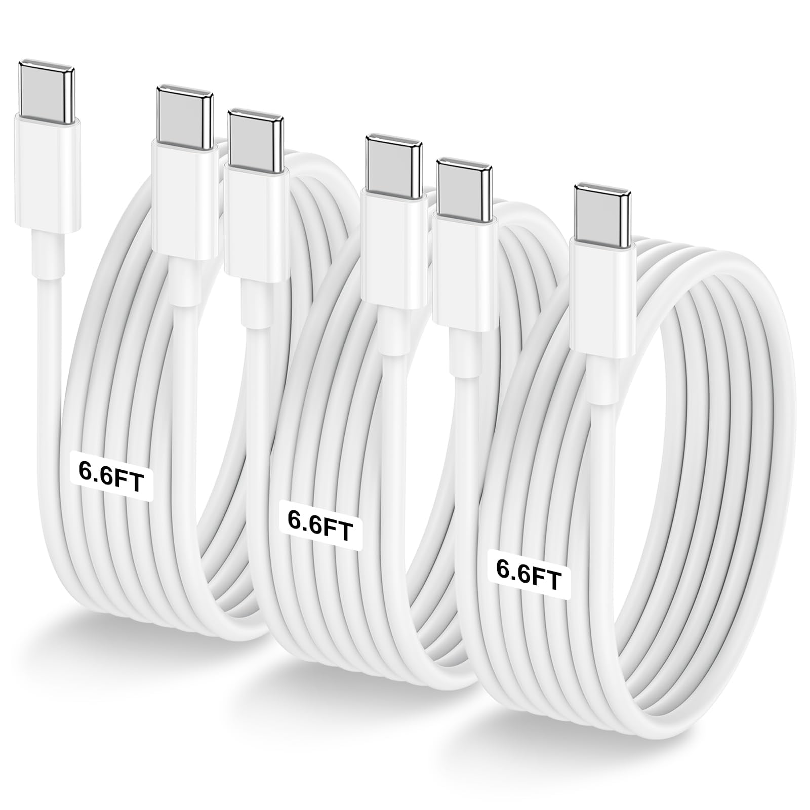 Lofpye - Cable Usb C A Usb C Paquete De 3 Unidades 2 M 60 W Para Iphone Galaxy
