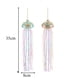 thumbnail image 4 of Adornos navideños de medusas de cristal, decoración costera para árbol de Navidad, juego de 4, adornos colgantes de cristal, 33 cm, decoración playera para árbol de Navidad., 4 of 5