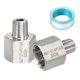 thumbnail image 1 of Uxcell 2Pcs 304 Acero Inoxidable Forjado Accesorio de Tubería, Adaptador de Rosca Hembra M20x1.5 a 1/4" NPT, Adaptador de Tubería Hexagonal para Conexión de Línea de Manguera, Plata, 1 of 6
