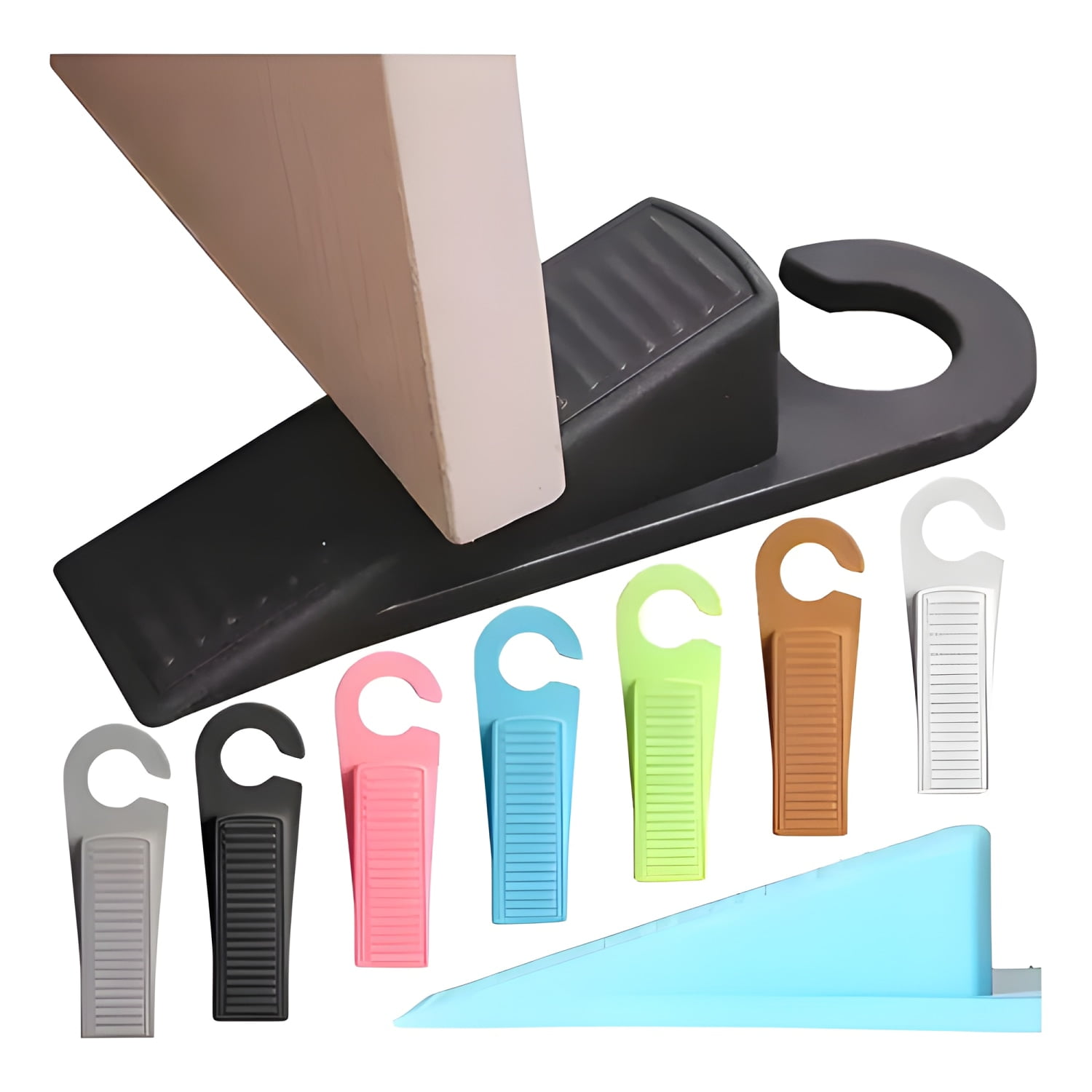 Genérico - Set 2 Topes De Goma Antideslizantes Para Puerta