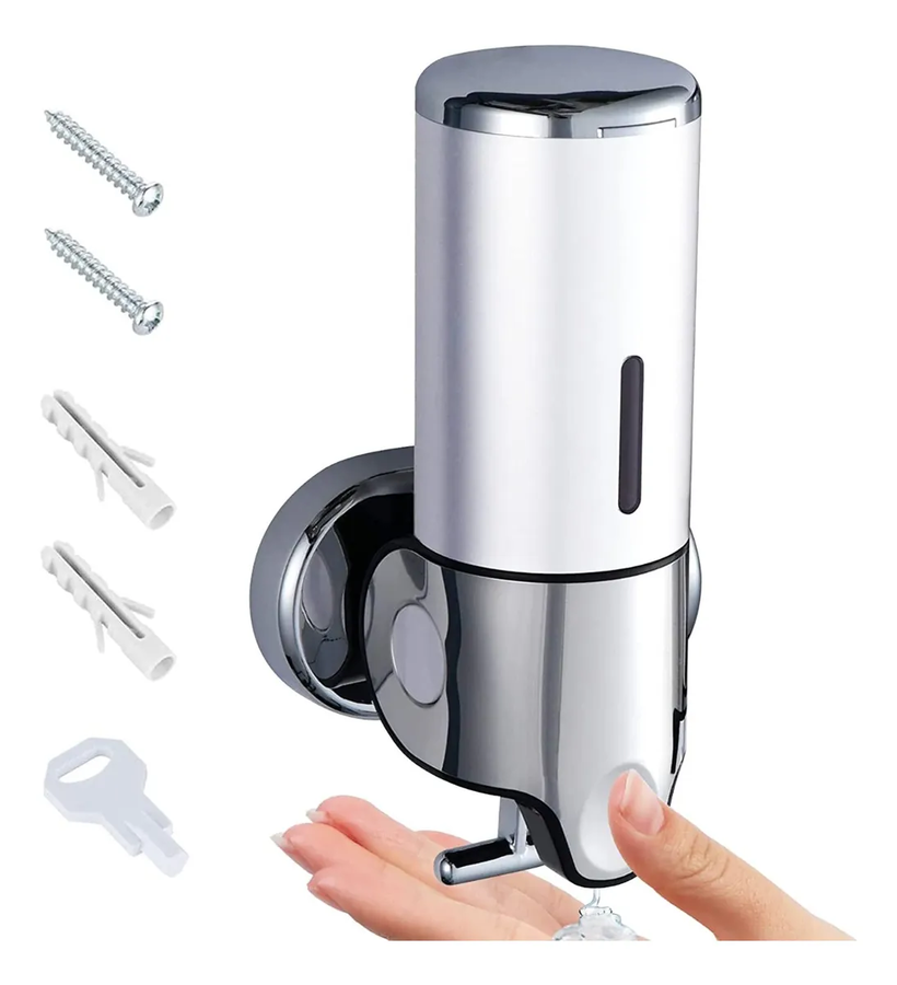 Genérico - Bombas De Botella De Jabón Dispensador De Líquido De Prensa Plateado