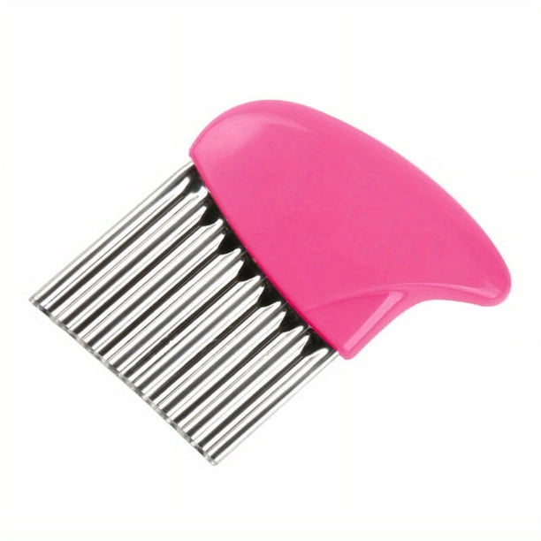1pc Potato Cutter Chip French Fry Maker Stainless Steel Wavy Knife French Fries Chopper Kitchen Knife Chopper French Fry Maker Tools