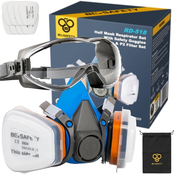 Respirador con antiparras BEESAFETY RD518 2 A1 8 P2