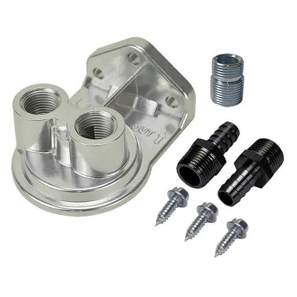 Kit de Montaje Remoto para Filtro Derale 15728 Aluminio Plata