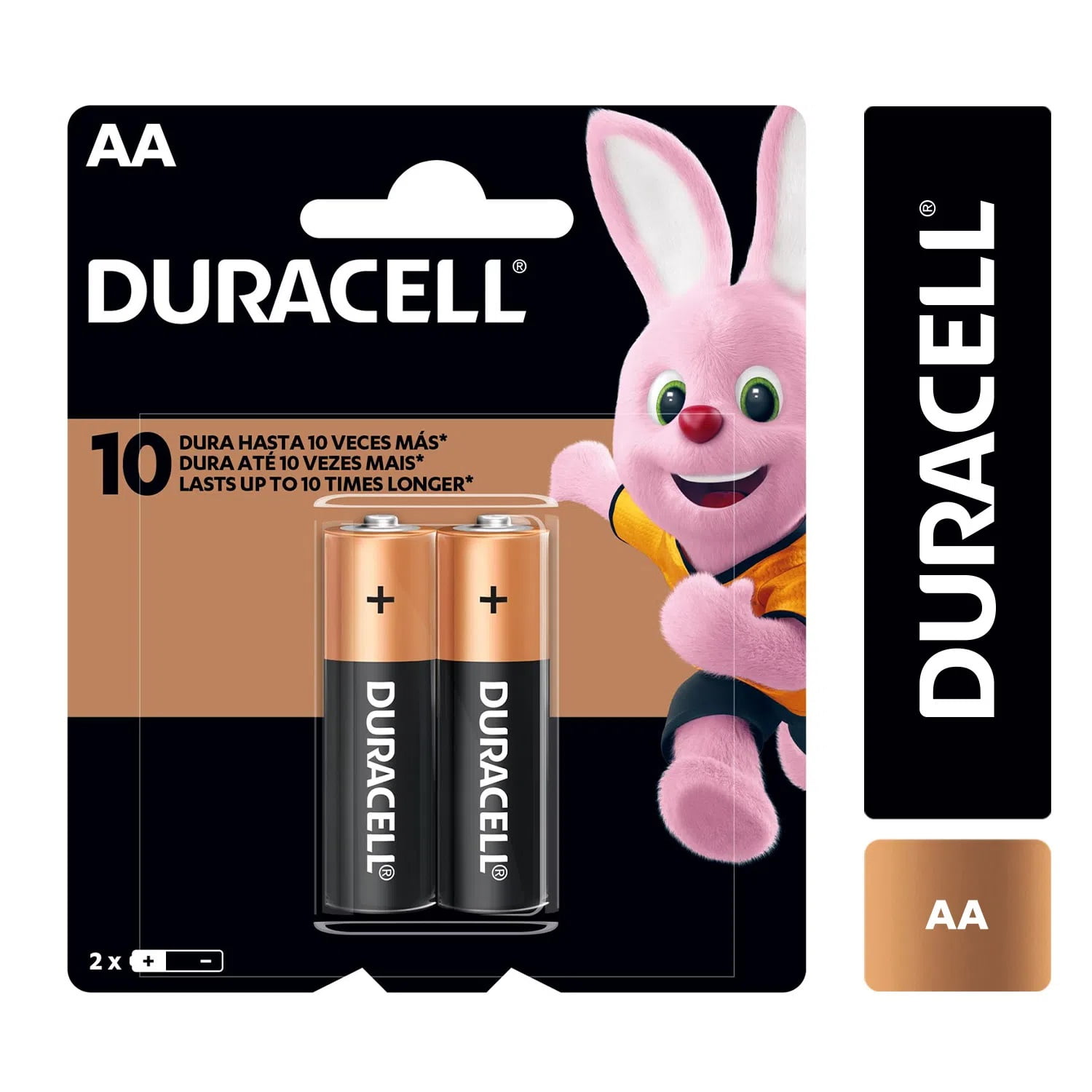 Pila Duracell Aa, (2 Pilas, Batería Doble A, Dura Más)