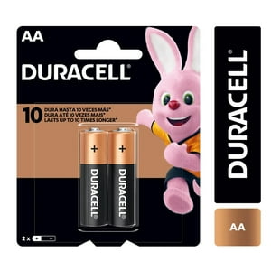 Pila Duracell Aa, (2 Pilas, Batería Doble A, Dura Más)