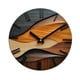 thumbnail image 3 of Reloj De Pared De Madera, Elegante Y Creativo, Adorno De Pared Para Comedor, Estudio, Dormitorio, 25 Cm, 3 of 5