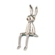 thumbnail image 2 of Estatua de conejo de cerámica brillante, escultura decorativa galvanizada, figura de de mesa para armario, hogar, comedor, decoración, regalo , argén, 2 of 5
