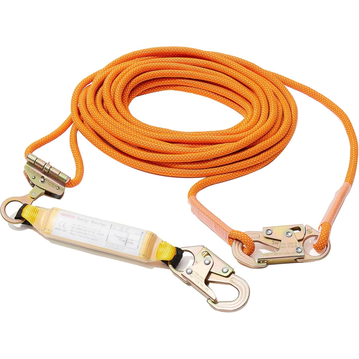 Cuerda De Seguridad Para Proteccion Contra Caidas Wxysyhr 50ft Nylon Con Ganchos De Acero