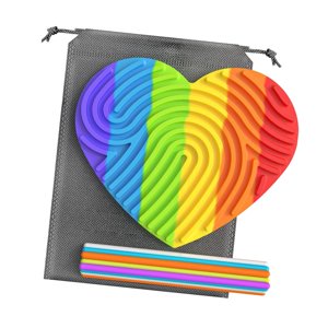 Bothyi - Tablero De Actividades Sensoriales, Juguetes Sensoriales Portátiles Multicolores Para La Oficina, El Avión, El Coche, El Corazón