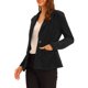 thumbnail image 4 of INSPIRE CHIC Chaqueta de Trabajo para Mujer de Imitación de Gamuza con Solapa y Mangas Largas L Negro, 4 of 6