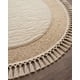 thumbnail image 1 of Alfombra Redonda Estilo Boho Chic con Flecos Textura sisal 80cm, 1 of 8