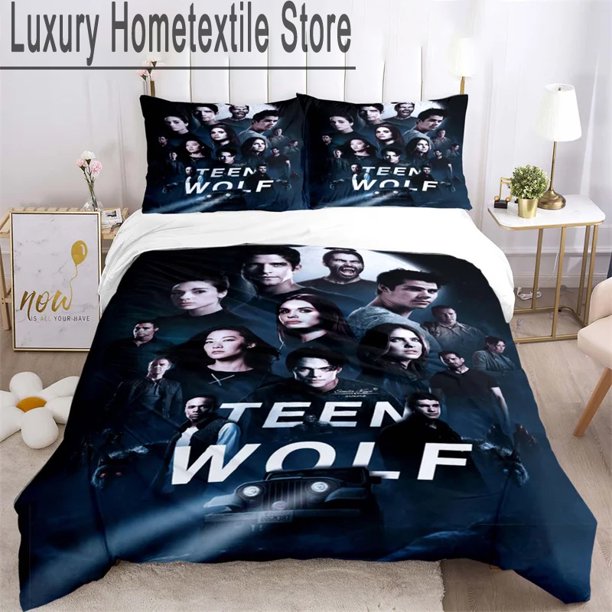 Teen Wolf Bedding Set,Duvet Cover Comforter Bed Set Quilt Cover Pillowcase, Boys Girls Adults Bed Sheets